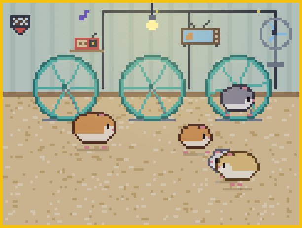 ハムスター発電所のゲーム画面